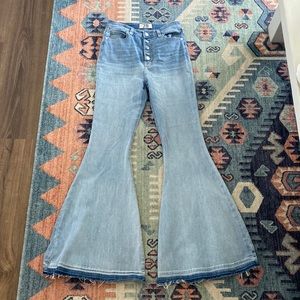 Free People light wash flare jeans